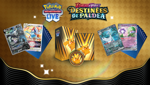 Écarlate et Violet – Destinées de Paldea est maintenant disponible dans le  JCC Pokémon Live