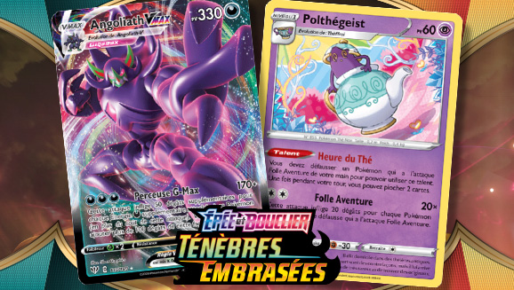 Angoliath-VMAX, Papilusion-VMAX et d’autres sont dans Épée et Bouclier – Ténèbres Embrasées du JCC Pokémon