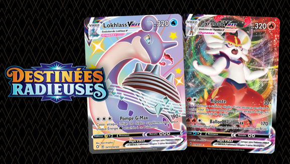 Lokhlass-VMAX, Pyrobut-VMAX et des Pokémon chromatiques dans Destinées Radieuses du JCC Pokémon