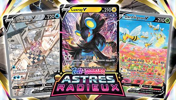 Illustrations des cartes de l’extension Épée et Bouclier – Astres Radieux du JCC Pokémon