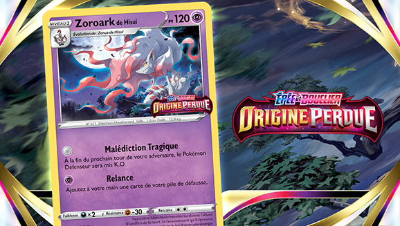 Obtenez une carte promo Zoroark de Hisui Épée et Bouclier – Origine Perdue du JCC Pokémon