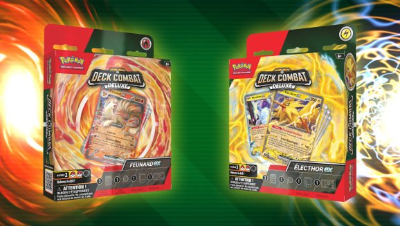 JCC Pokémon : Deck Combat Deluxe Feunard-ex et Deck Combat Deluxe Électhor-ex