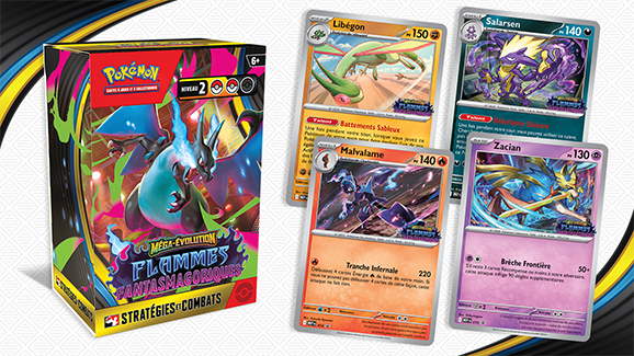 Présentoir Booster Pokémon Méga-Évolution – Flammes Fantasmagoriques – Contient 18 Boosters (10 Cartes Par Booster)