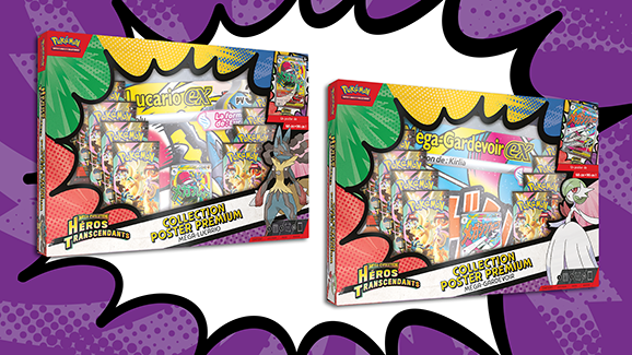 Collection poster Premium <em>Méga-Évolution – Héros Transcendants</em> – Méga-Lucario ou Méga-Gardevoir