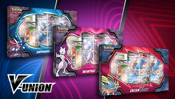 JCC Pokémon : Collections spéciales Pokémon-V-UNION (Mewtwo/Amphinobi/Zacian)