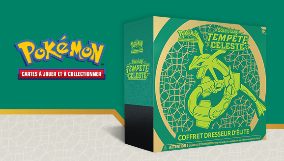 JCC Pokémon : Coffret Dresseur d’élite Soleil et Lune – Tempête Céleste