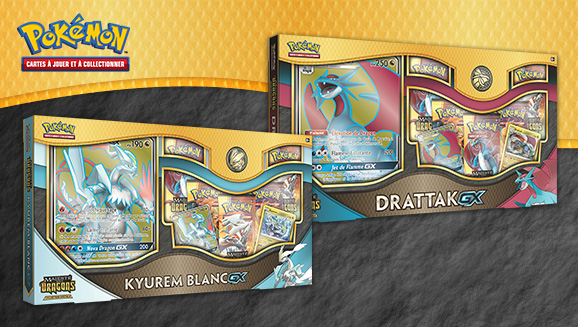 JCC Pokémon : Collections spéciales Majesté des Dragons – Drattak-GX et Kyurem Blanc-GX