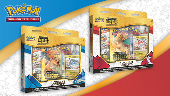 JCC Pokémon : Collections avec pin’s Majesté des Dragons – Latias et Latios