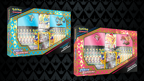 JCC Pokémon : Collections Premium Zénith Suprême – Zacian chromatique/Zamazenta chromatique