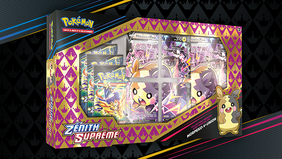 JCC Pokémon : Collection Premium avec tapis de jeu Zénith Suprême – Morpeko-V-UNION