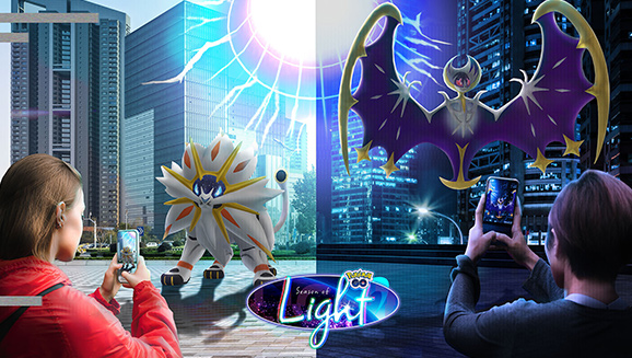 Solgaleo et Lunala font leurs débuts lors de l’évènement Éclipse astrale de Pokémon GO