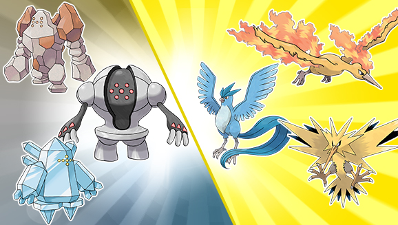 Distribution d’un trio de Pokémon légendaires !
