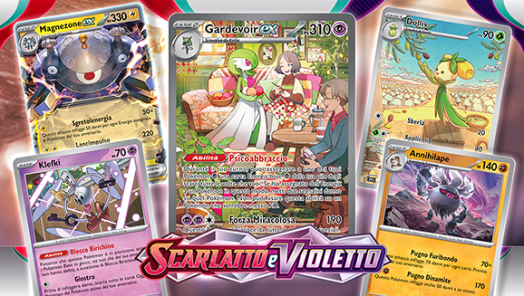 Dai una prima occhiata a Klefki, Gardevoir-ex e altro ancora dell’espansione Scarlatto e Violetto del GCC Pokémon