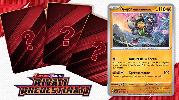 Dai uno sguardo in anteprima alle quattro carte di Ogerpon in Scarlatto e Violetto - Rivali Predestinati del GCC Pokémon