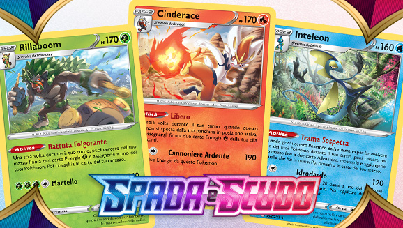L’espansione Spada e Scudo del GCC Pokémon introduce le forme evolute dei Pokémon iniziali, i Pokémon-V e i Pokémon-VMAX