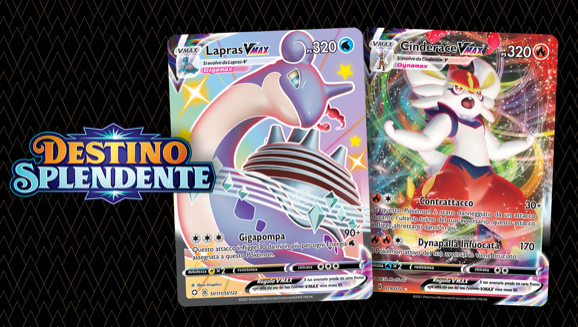 Lapras-VMAX, Cinderace-VMAX e i Pokémon cromatici dell’espansione Destino Splendente del GCC Pokémon