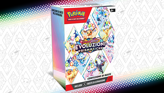 Confezione di buste dell’espansione <em>Scarlatto e Violetto - Evoluzioni Prismatiche</em>