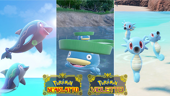 Cattura dei Pokémon di tipo Acqua nelle comparse massicce di Pokémon Scarlatto e Pokémon Violetto