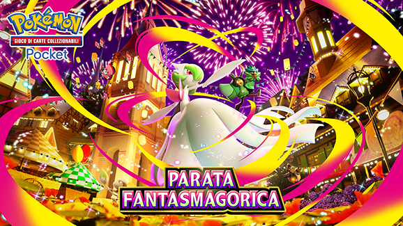 Dai il via alla festa con Parata Fantasmagorica nel GCC Pokémon Pocket 
