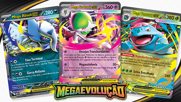 Jogada Tripla de Megaevolução do Pokémon Estampas Ilustradas: Poderosos Pokémon ex de Megaevolução