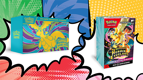 Vitrine de produtos de Heróis Excelsos