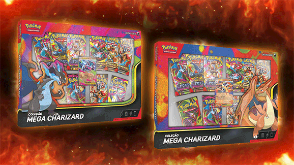 Escolha seu Charizard Megaevoluído