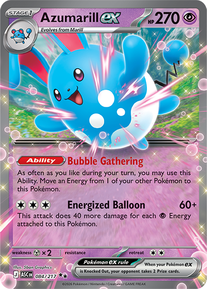 Koraidon ex, Azumarill ex, Groudon, and More from Mega Evolution