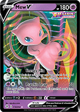 Mew V Gold Metal Pokemon Card