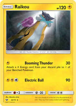 Pokemon Japanese S S3a 015/076 Raikou Legendary Heartbeat