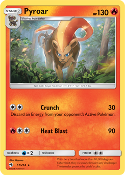 Pyroar | Lost Thunder | TCG Card Database | Pokemon.com