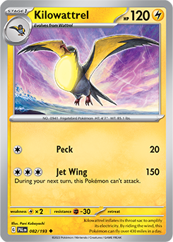 Kilowattrel Pok dex