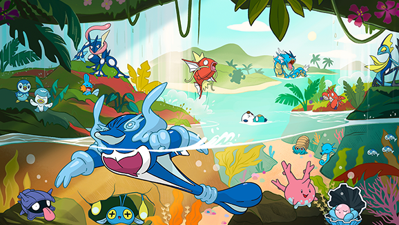 Tauche ein in die Feierlichkeiten rund um Wasser-Pokémon
