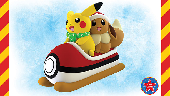 Pikachu and Eevee Set to Soar in the 95th Macy’s Thanksgiving Day Parade