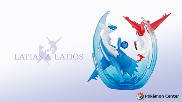 Latias and Latios Dance Around the Soul Dew in this Kotobukiya Figure