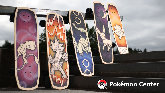 Mew, Toxtricity, and More on New Bear Walker Skateboards Are Coming to the Pokémon Center
