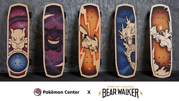 Pokémon Skateboards by Bear Walker Come to the Pokémon Center |