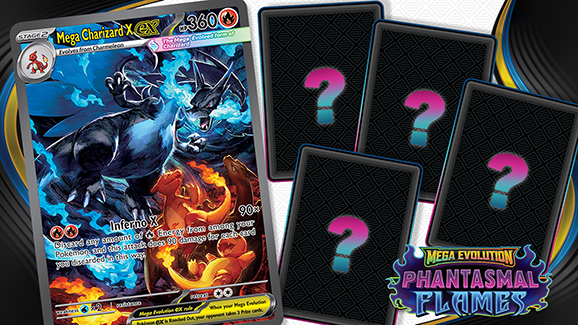 Mega Charizard X ex and More from the Pokémon TCG: Mega Evolution-Phantasmal Flames Expansion