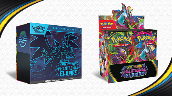 Pokémon TCG: Mega Evolution—Phantasmal Flames Product Showcase Pokémon TCG: Mega Evolution—Phantasmal Flames Product Showcase