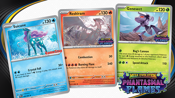 Get Suicune, Reshiram, and Genesect Promo Cards at Participating Retailers Get Suicune, Reshiram, and Genesect Promo Cards at Participating Retailers