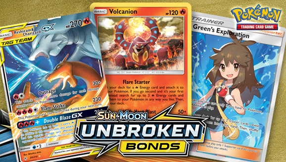 Sun & Moon—Unbroken Bonds Deck Tips: Reshiram & Charizard-GX