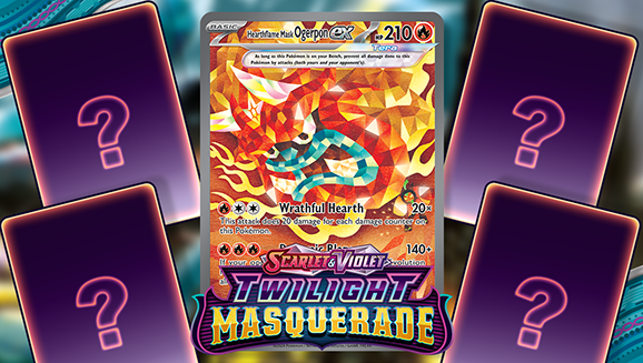 Check Out Hearthflame Mask Ogerpon ex, Secret Box, and More from Pokémon TCG: Scarlet & Violet—Twilight Masquerade