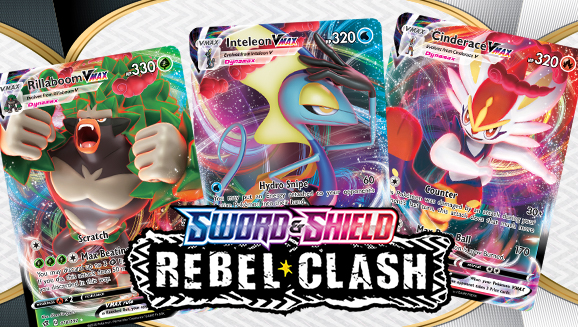 Rillaboom, Cinderace, Inteleon, and Dragapult VMAX Arrive in Pokémon TCG: Sword & Shield—Rebel Clash