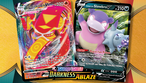 Centiskorch VMAX, Galarian Slowbro V, and More in Pokémon TCG: Sword & Shield—Darkness Ablaze