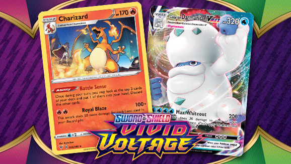Charizard and new Pokémon VMAX in Pokémon TCG: Sword & Shield—Vivid Voltage