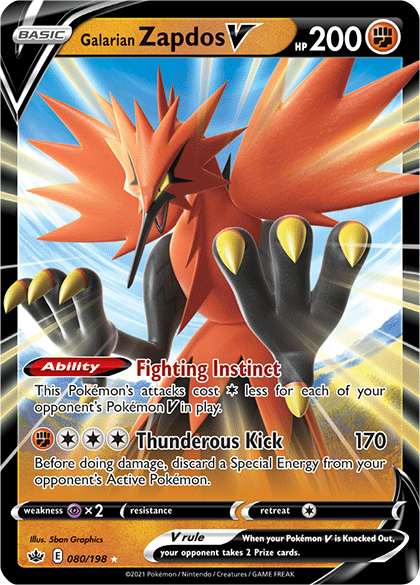 Galar Articuno V, Zapdos V, e Moltres V em Pokémon TCG: Espada &  Escudo—Reinado Arrepiante