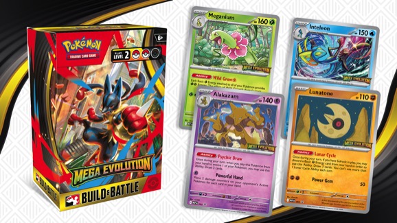 Play at a Pokémon TCG: Mega Evolution Prerelease Event