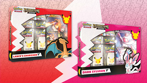 <em>Celebrations</em> Collection—Lance’s Charizard V / Dark Sylveon V