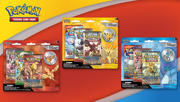 Pokémon TCG: Articuno, Zapdos & Moltres Cards with 2 Booster Packs