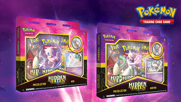 Pokémon TCG: Hidden Fates Pin Collection—Mewtwo | Pokémon TCG: Hidden Fates Pin Collection—Mew