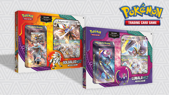 Pokémon TCG: Solgaleo-GX Challenge Box and Pokémon TCG: Lunala-GX Challenge Box